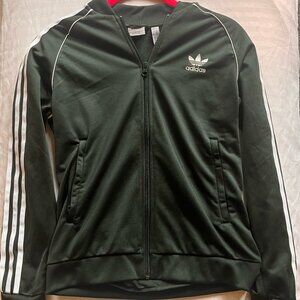Adidas Boys Green Athletic Track Jacket